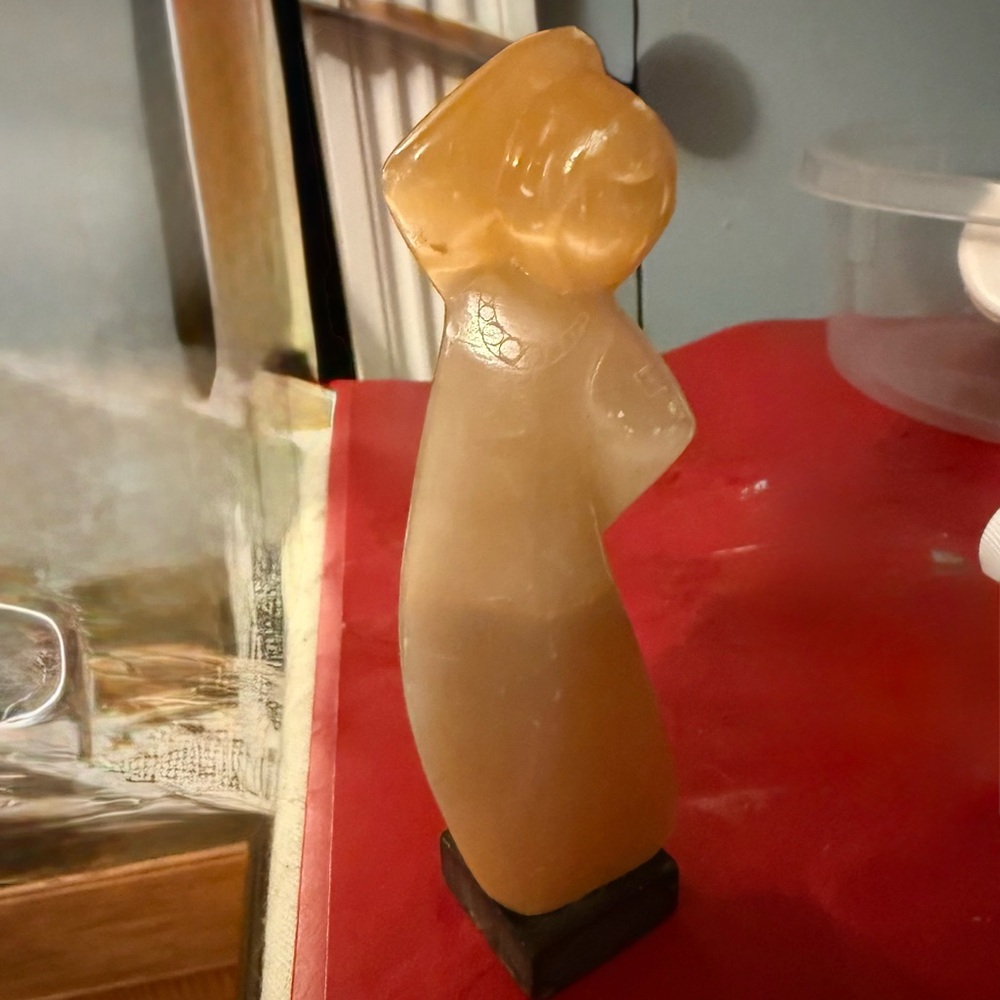 Artistic Tan Stone Sculpture